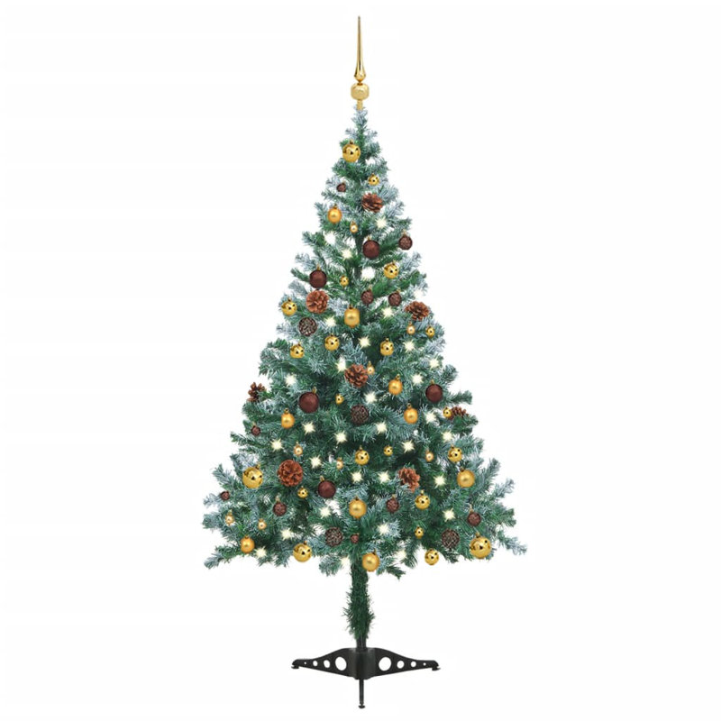 Frosted Christmas Tree Christmas Display Tree with LEDs and Ball Set