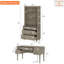 2 Piece Office Set, 56" Executive Desk & Bookcase With Drawers, White-852936726