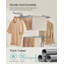Séchoir à linge à 4 niveaux, pliable, séchoir à linge de 69,9 pouces de hauteur, tiges extensibles, acier inoxydable, étendoir à linge, séchoir à linge, usage intérieur / extérieur