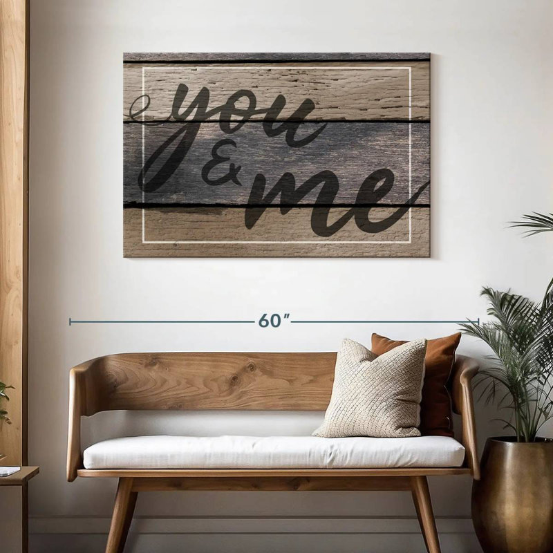 You And Me Wall Sign, 30" H x 45" W