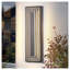 Ensemble de 2 appliques murales d'extérieur à DEL modernes - Luminaires extérieurs imperméables en fer noir pour le porche, le garage et l'entrée principale