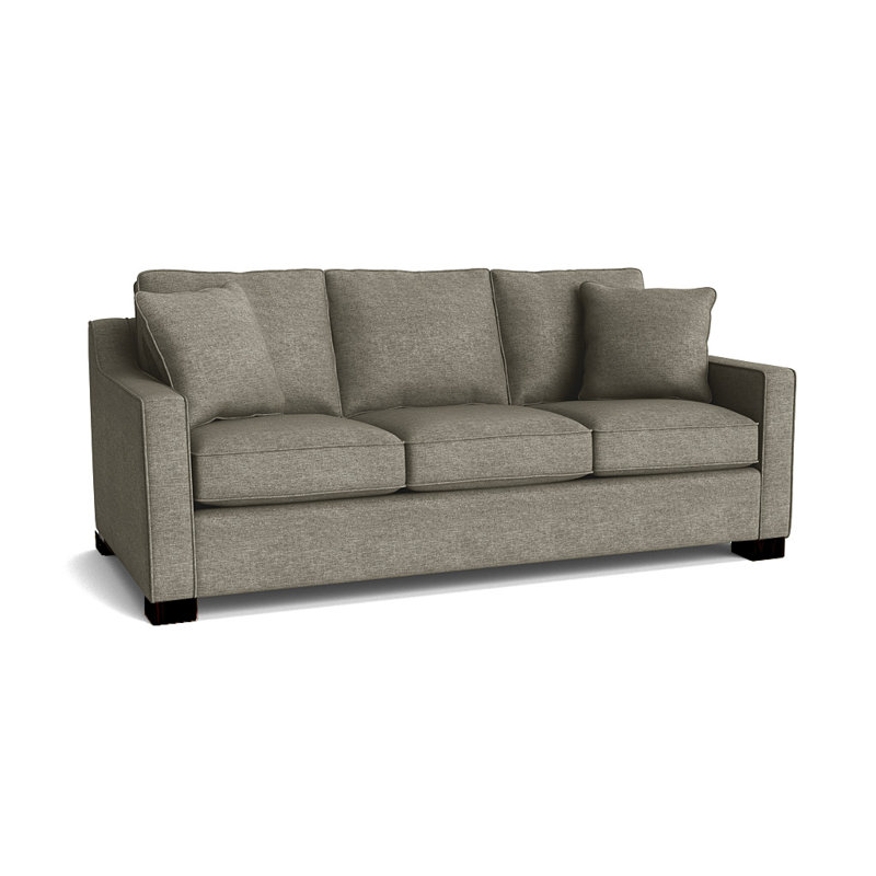 Aceyon 79" Square Arm Sofa Bed with Reversible Cushions, Espresso, Jango Mushroom