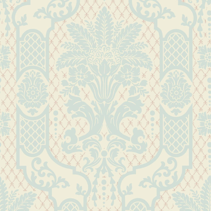 Columnar Bloom - Wallpaper, Blush Linen, Faux Grasscloth
