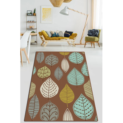 Premium Hall Carpet, 3.9 x 4.9 Feet | 100% Polyester, 0.16 in Pile Height, Antibacterial, Non-Slip Felt Dot Underside | Machine Washable, Durable & Stylish for Living Room, Entryway, & Home Décor