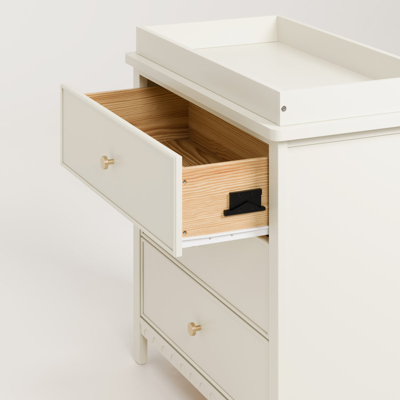 Sasha 3 Drawer Chest With Changing Topper, Frosted Oat