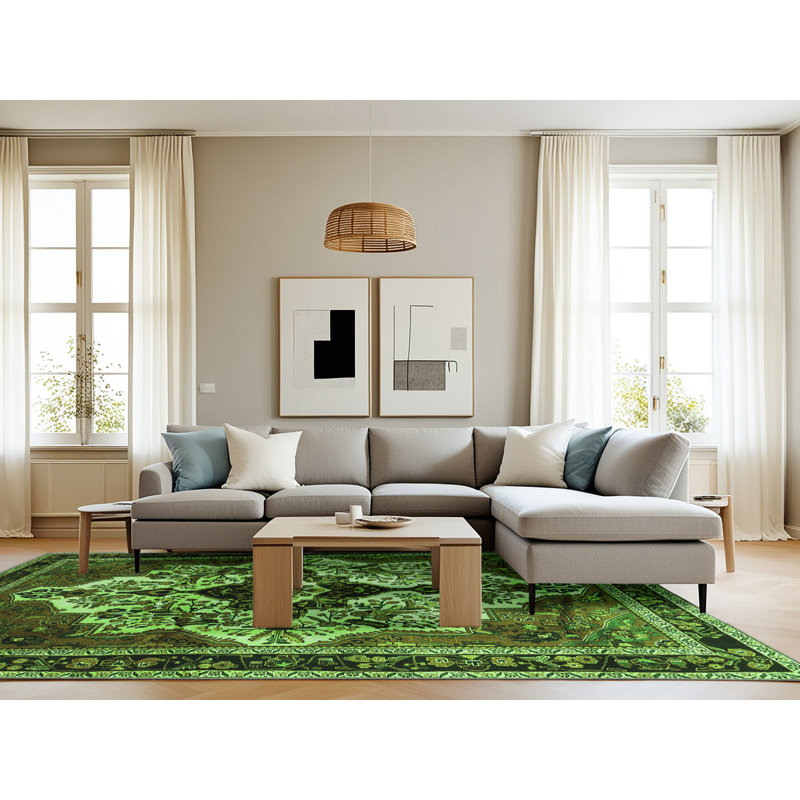Tapis verts lavables à la machine Morilus Traditional 1274, Rectangle 8 pi x 12 pi