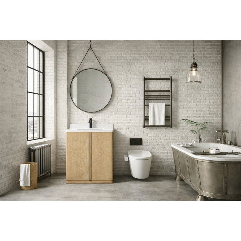 Meuble-lavabo simple 30 po avec plateau en quartz Bueche