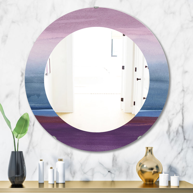 Bridge I Mid Century Accent Mirror, 31.5" H x 31.5" W, Omber