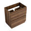 Meuble-lavabo 30 po sans lavabo, armoire encastrée moderne à 2 tiroirs, bois d'ingénierie, brun, meuble-lavabo longue durée, tiroir double autoportant, à la mode et fonctionnel