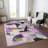 Machine Washable Indoor/Outdoor Xhevrie Purple Rug-1564315334
