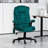 6 Point Vibrating Massage Office Chair with Heat, Velvet High Back Executive Office Chair with Reclining Backrest, Padded Armrests and Remote-437576094-437576090