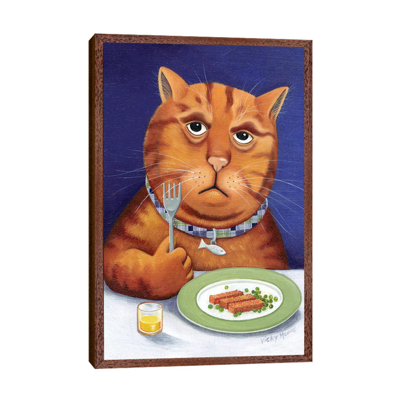 Something Fishy 1 Piece Painting on Canvas, 101.6 cm H x 66.04 cm W, Classic Brown Wood Framed