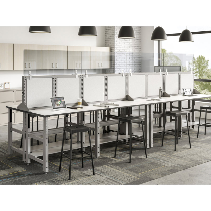 72" L Techworks Network Height Adjustable Utility Table