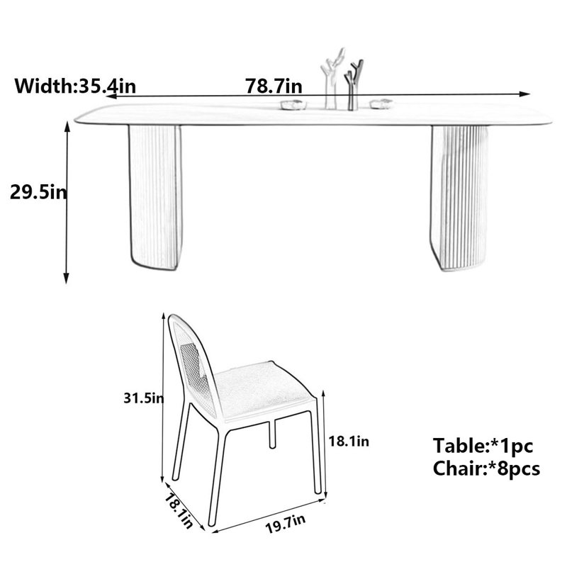 Table de salle à manger Elegant Rock