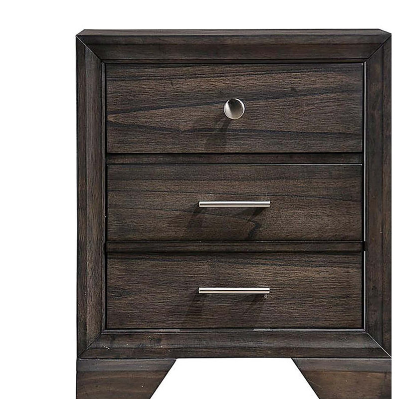 1 table de chevet avec 3 tiroirs de rangement