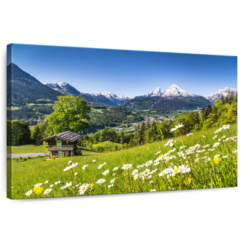Idyllic Bavarian Alps, 20" H x 30" W