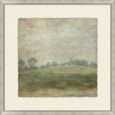 Peinture transitionnelle vue sur campagne 2 - Cadre photo sur papier
