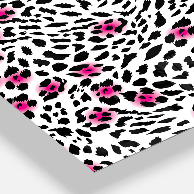 Horloge murale surdimensionnée glam leopard Mid-Century