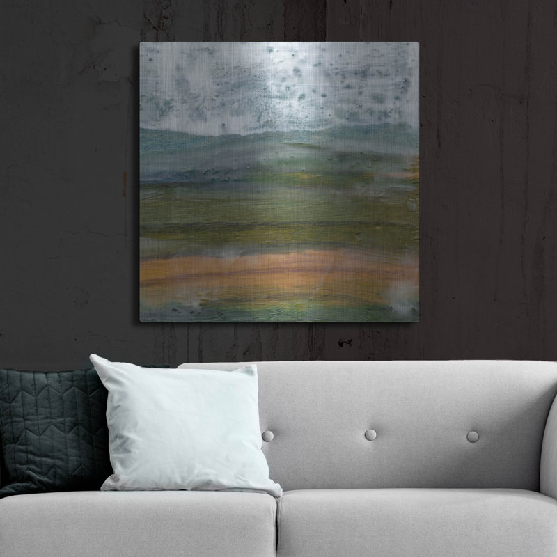 «Misty Mountain 2» par Alicia Ludwig, art mural en métal, 12 po x 12 po, H 36 po x l 36 po