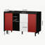 Buffet moderne avec buffet, porte, 2 tiroirs et 2 rangements ouverts-2100460180-2089164833