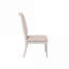 Ensemble de 2 chaises d'appoint latérales, revêtement en tissu à finition dorée, sièges capitonnés à haut dossier pour les salles à manger