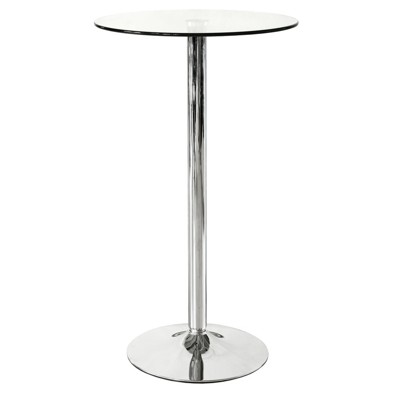 Round Glass Top Metal Base Dining Table