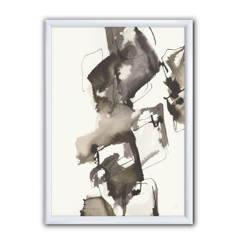 " Geometric Glam Square II ", White Framed, 20" H x 12" W x 1" D