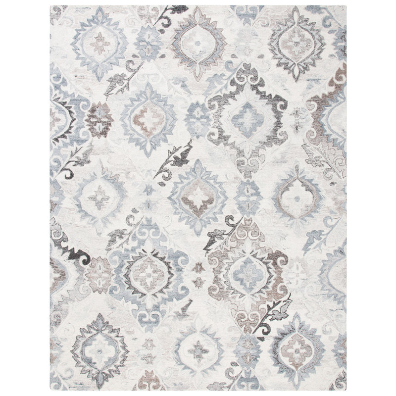 Kirkwood Hand Tufted Wool And Cotton With Latex Oriental Rug, Rectangle 4' x 6'