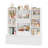 Storage Organizer with 3 Removable Drawers, White Cube Bookcase