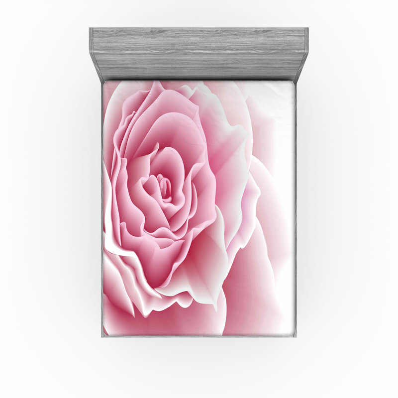 Drap-housse rose pâle Ambesonne, Ensemble de draps pour grand lit