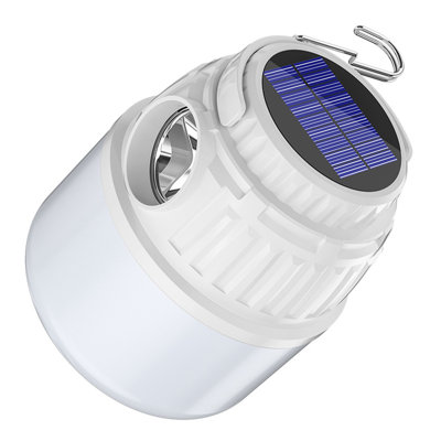 Camping Lantern Portable LED Camping Lantern Solar USB Rechargeable LED Flashlight For Indoor Outdoor Home Emergency Light Power Outages Hiking