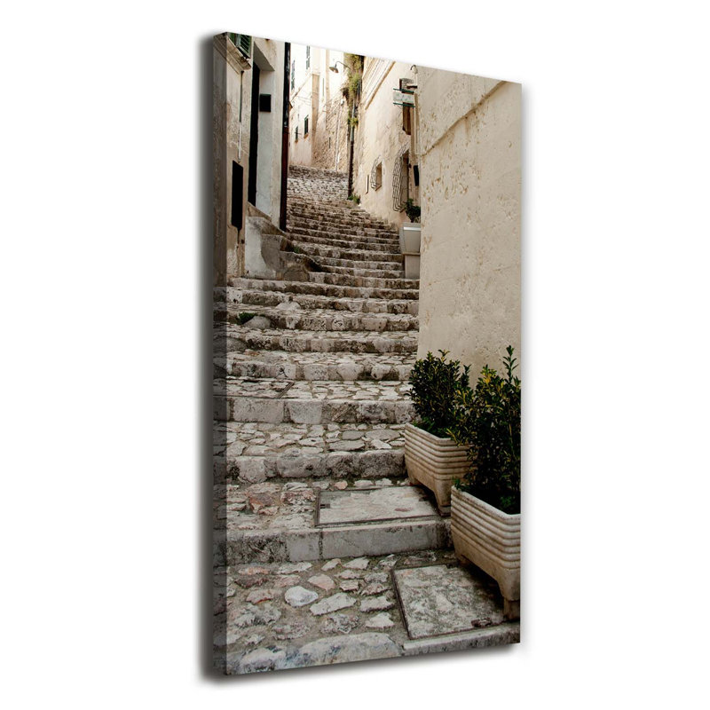 A Charming Street - Wrapped Canvas Print