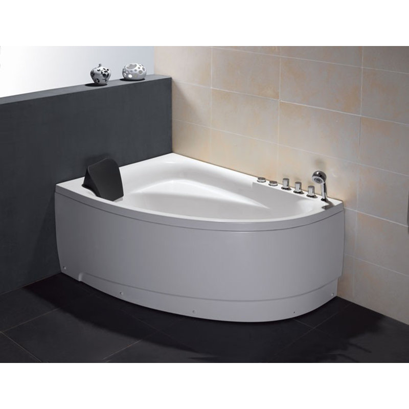 59'' x 39.4'' Acrylic Bathtub with Faucet, Right