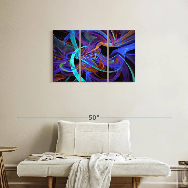 Avery Neon Vortex Abstract, 20" H x 33" W