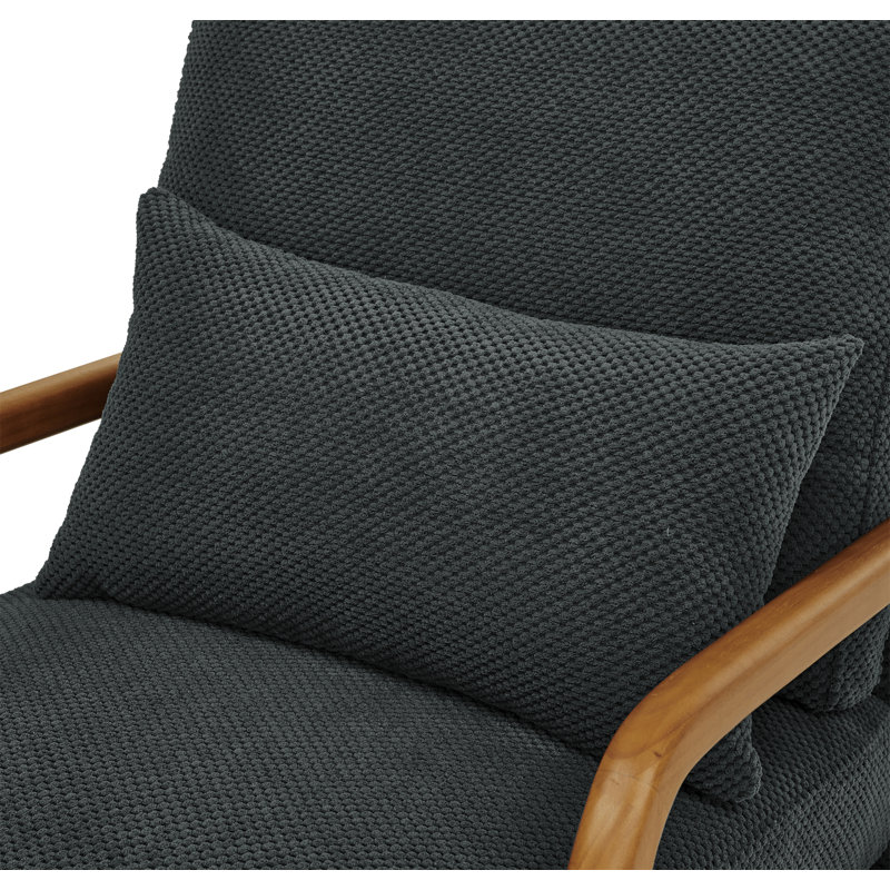 Chaise longue en bois, Dark Gray