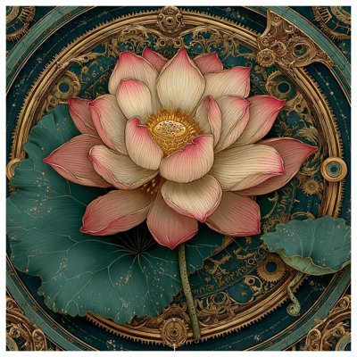 Intricate Lotus Illustration Comforter