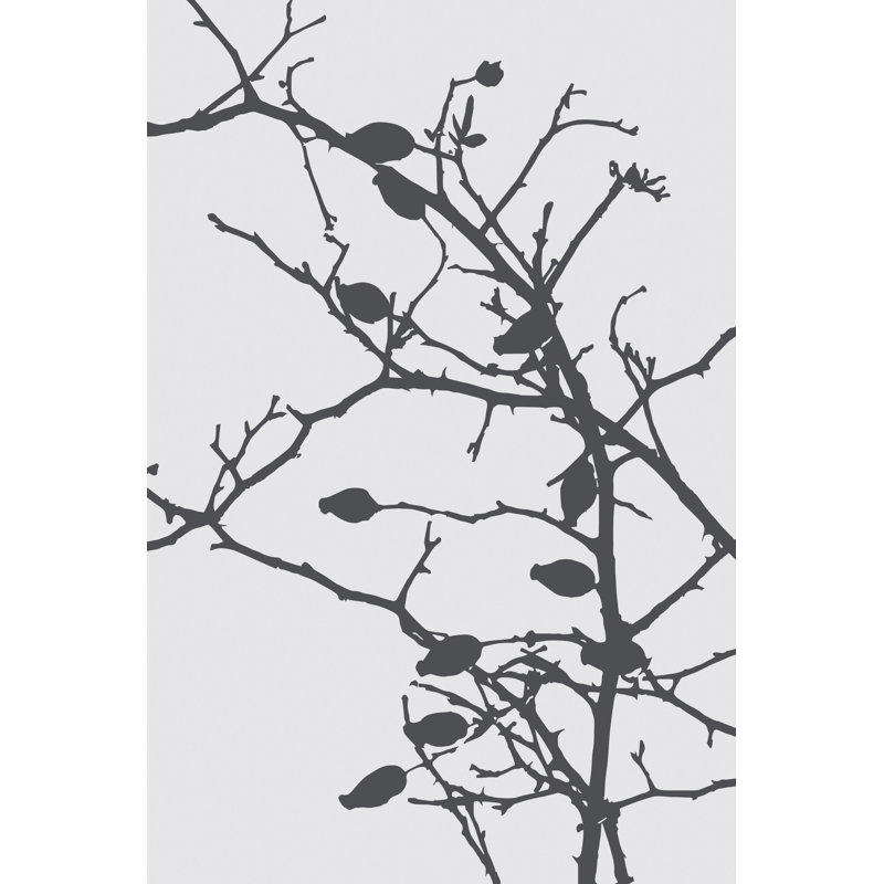« grey leaves » par katarina snygg, reproduction d’art sur toile tendue, H 18 po x l 12 po x P 1,5 po