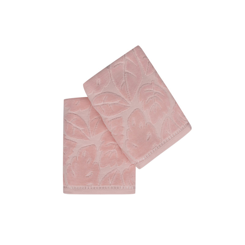 Ensemble de serviettes 2 pièces 100% coton Lerna, Poudre