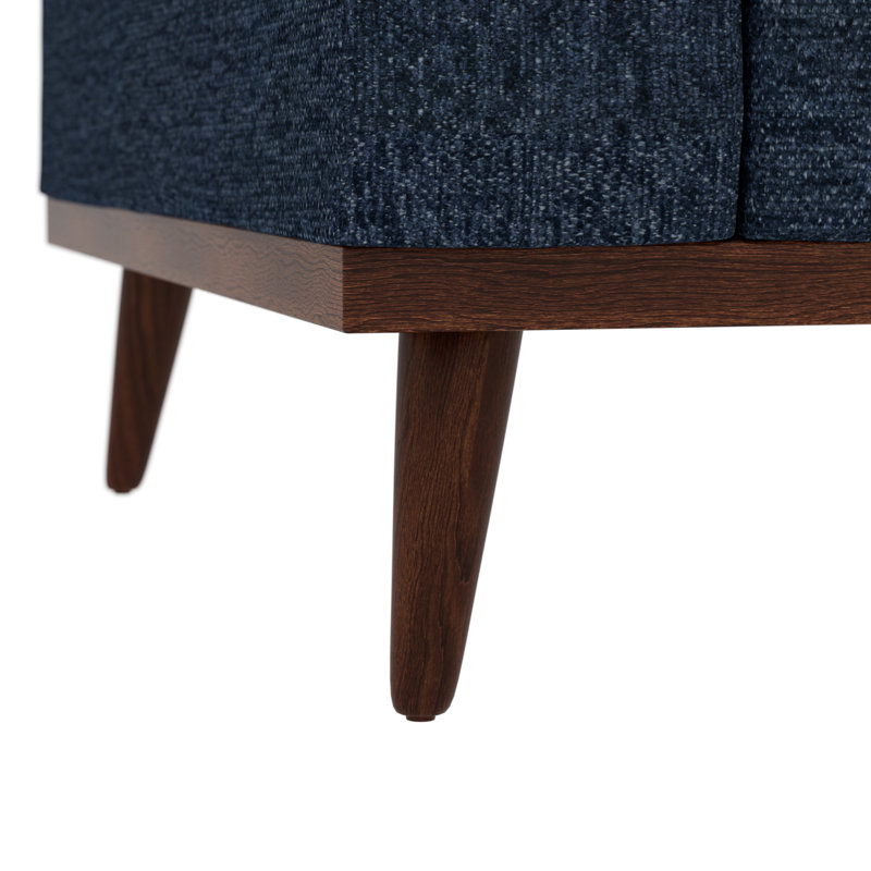 Canapé rembourré avec table basse moderne brune, Marine