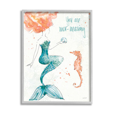 «Mer-Mazing Uplifting Mermaid» par Anne Tavoletti - impression sur bois