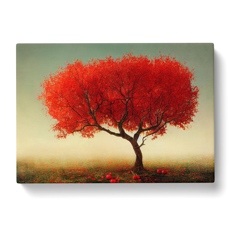 Vibrant Apple Tree - Wrapped Canvas Print, 35cm H x 50cm W x 3cm D