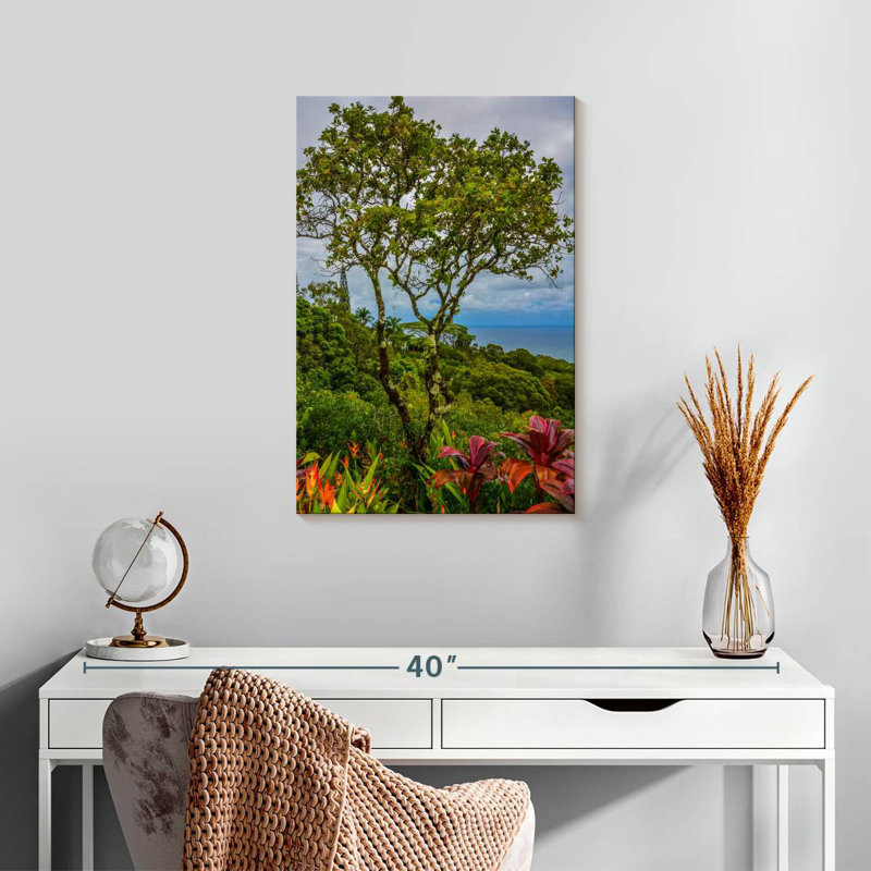 Harnek, Hawaï, arbres tropicaux, H 24 po x l 16 po