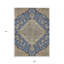 Tapis extérieur lavable intérieur 9 pi x 12 pi bleu marine beige et brun