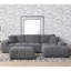Canapé modulaire rembourré gris anthracite Plather
