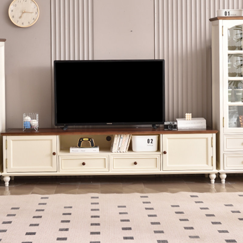 Meuble télé de grande capacité, rangement propre, 78.74"