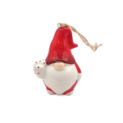 Christmas Ceramic Ornament - Gnome by  F07N7-22