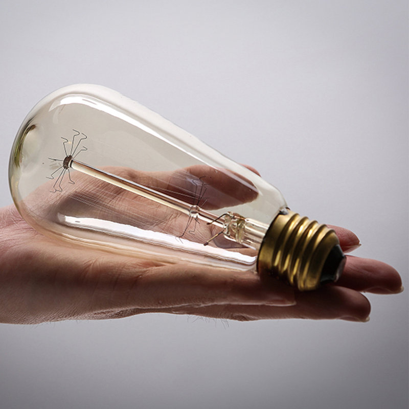 60 watts, st64 incandescente, ampoule à intensité variable, blanc chaud (2700k) e26/moyen (standard) base
