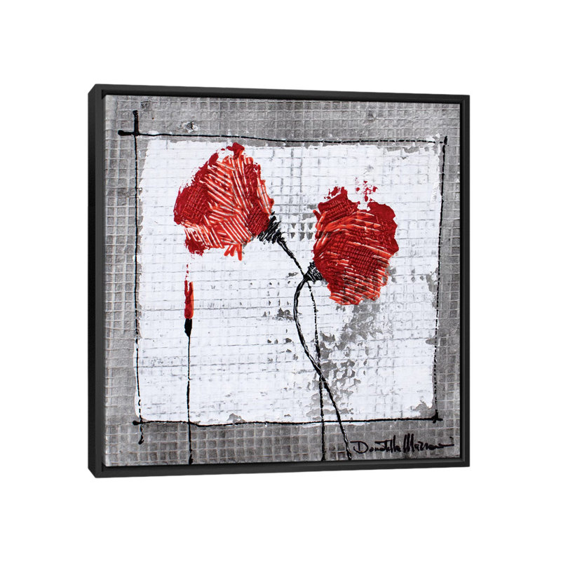 Tango by Donatella Marraoni - Painting on Canvas, 45.72 cm H x 45.72 cm W, Black Framed