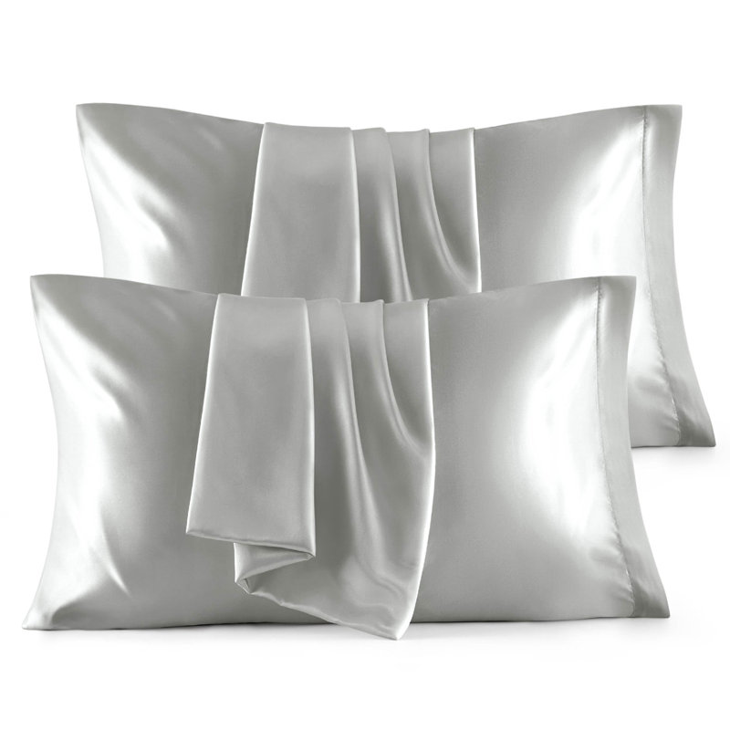 Polyester Pillowcase with Envelope Closure, Queen Pillowcase , Silver Gray