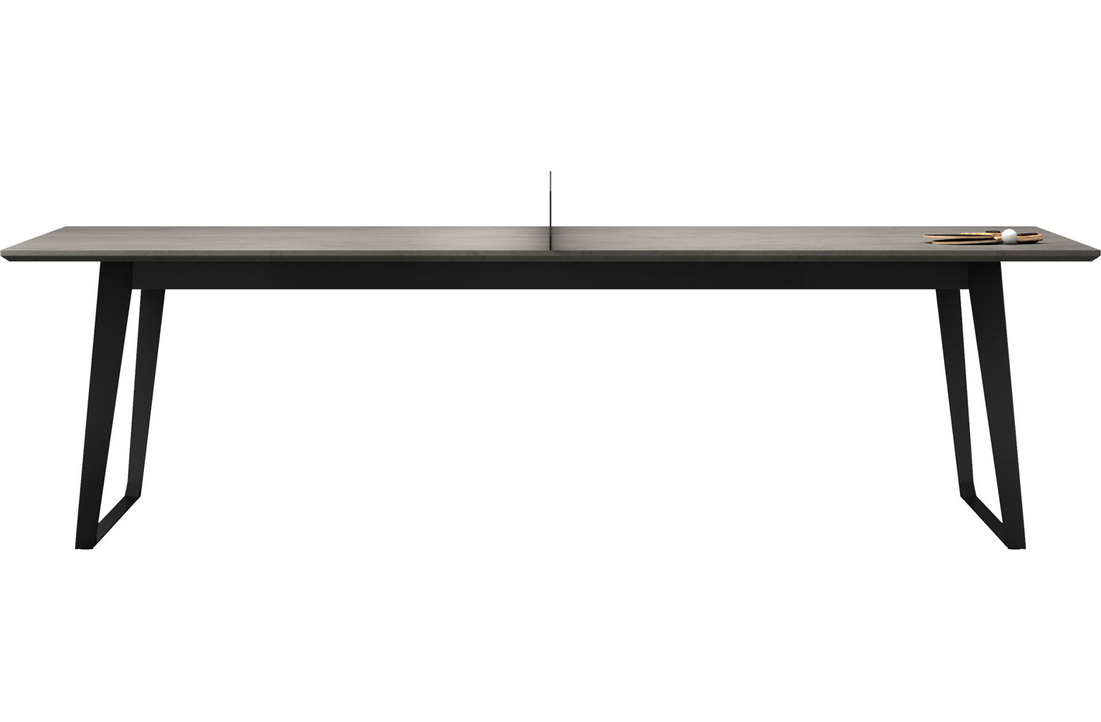 Taneli Table Tennis Table with Paddles, Gray Concrete
